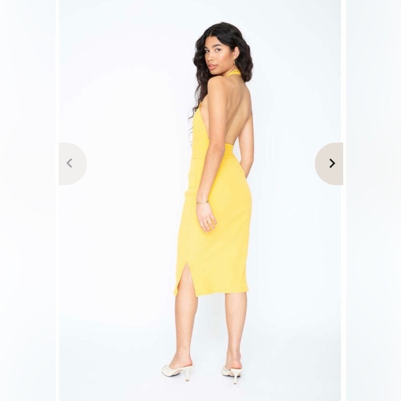 NWT Revolve Callahan Knitwear Keyhole Mimi Midi Dress in Mango Size XS. - Picture 2 of 7